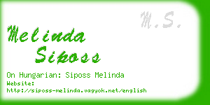 melinda siposs business card